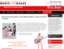 Tablet Screenshot of edisonmusicanddance.com